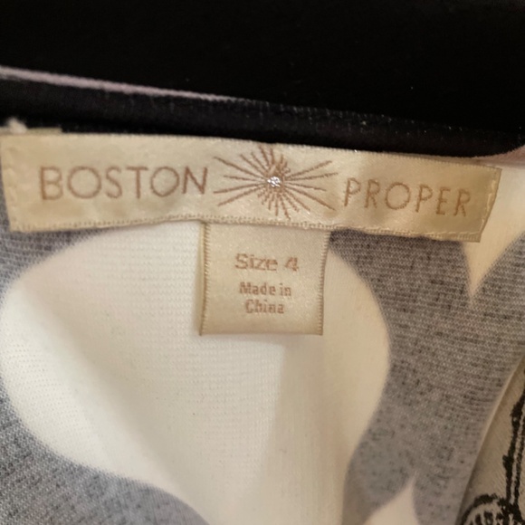 Boston Proper Fit and Flare Dress with Pockets - Picture 4 of 9